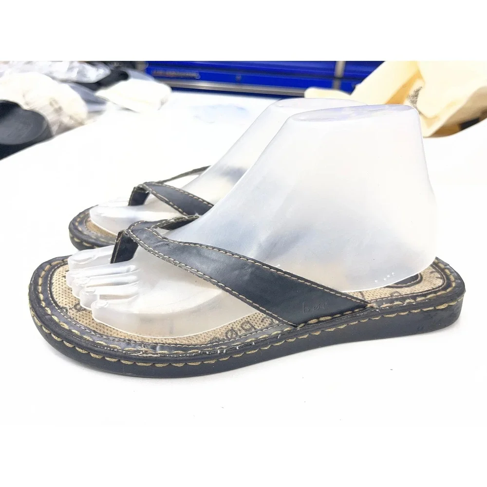 b.o.c. Born Concept Womens Black Thong Flip Flop Sandals Size‎ 8M BC3314